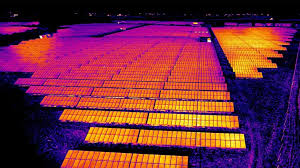 Riprese termografiche di pannelli fotovoltaici con drone