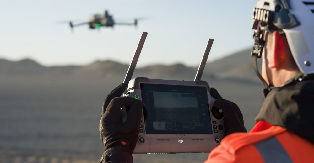 Drone impiegato in operazioni di ricerca e soccorso