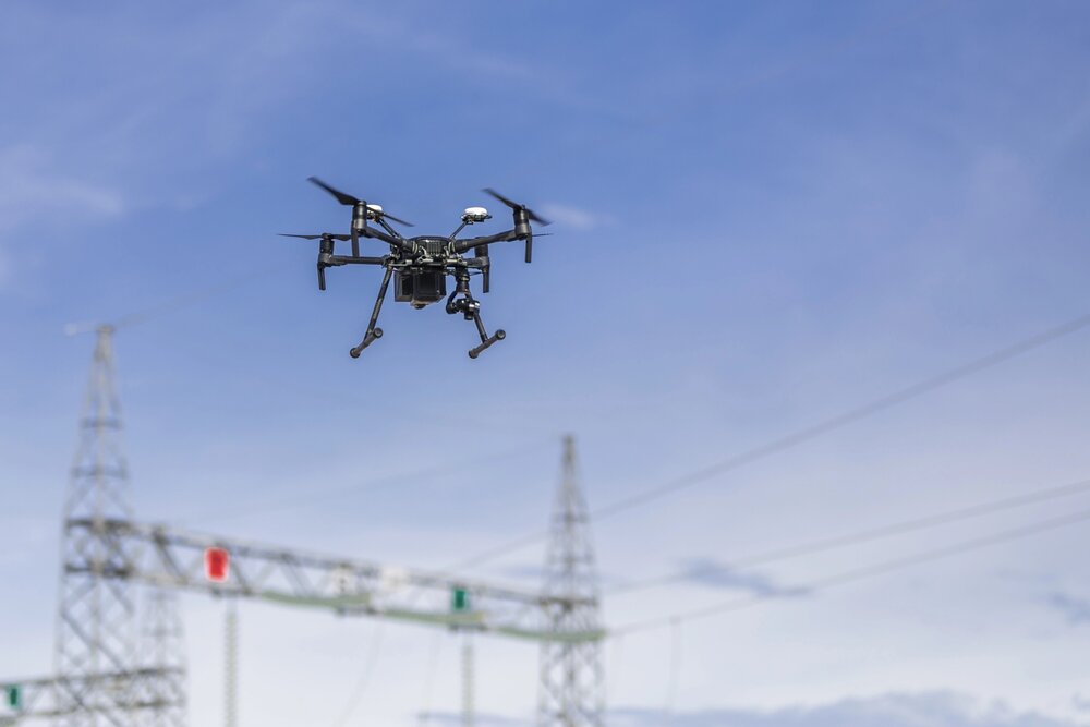 Area oggetto di rilievo tecnico ripresa dall’alto con il drone